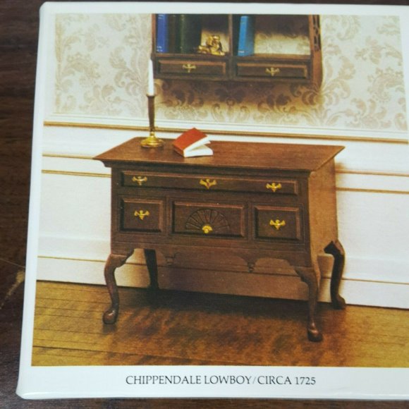 House Of Miniatures Chippendale Lowboy Circa 1725 Dollhouse Kit 40042 NEW open - Picture 2 of 4